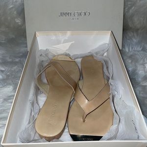 Women’s Jimmy Choo Nude Patent Leather Sandal